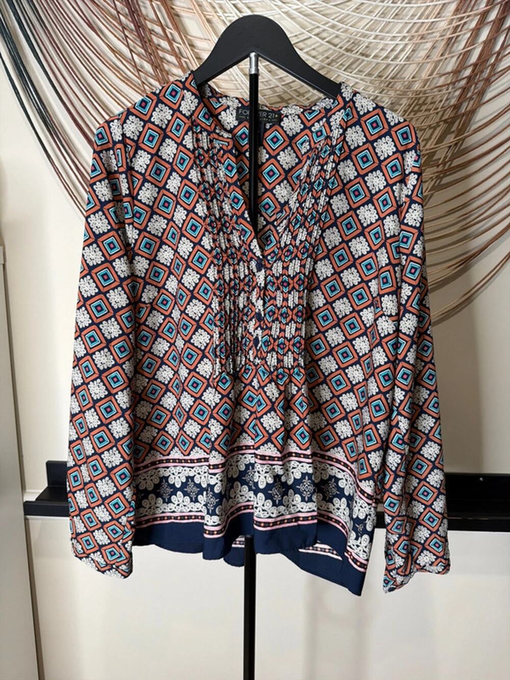 Forever 21+ XL BoHo tunic top 3345